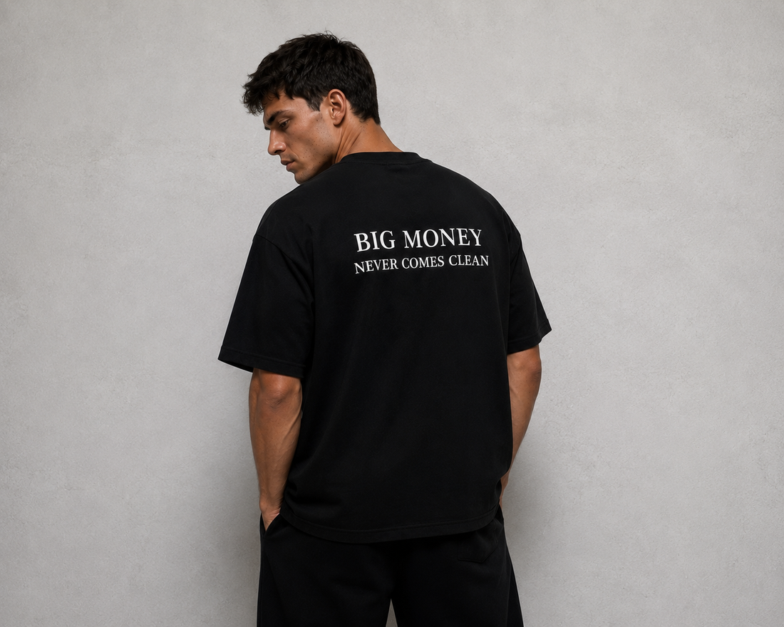 Dirty Money Club Heavy Cotton T-Shirt – Black