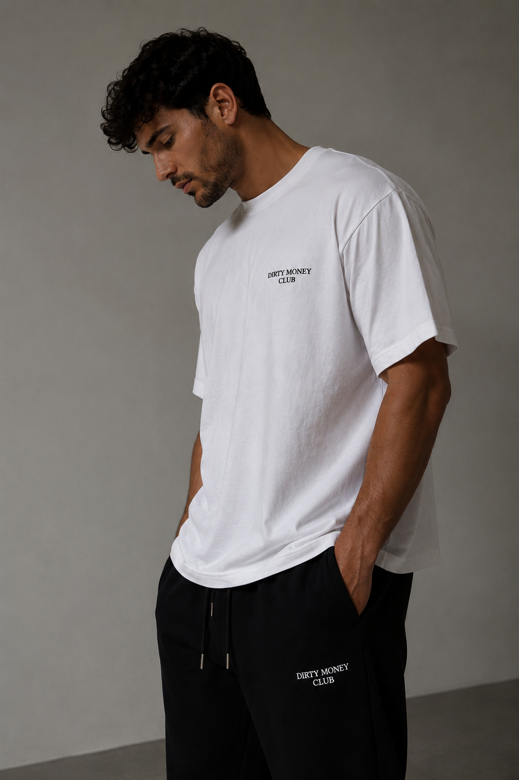 Dirty Money Club Heavy Cotton T-Shirt – White