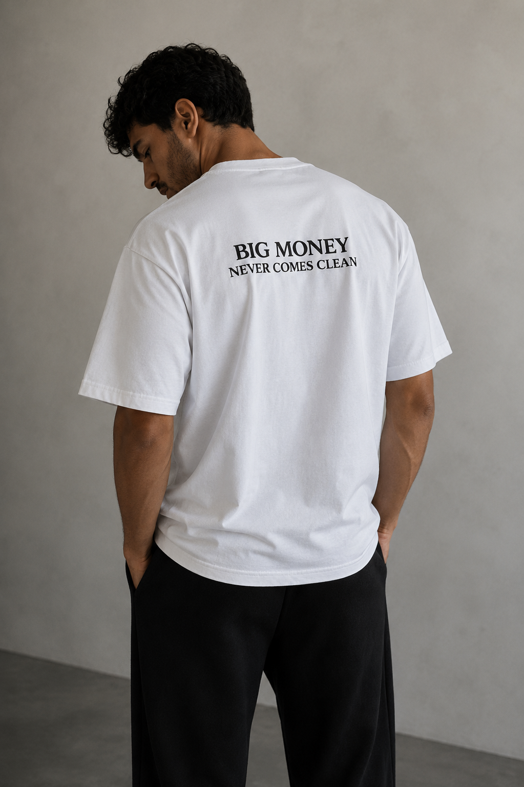 Dirty Money Club Heavy Cotton T-Shirt – White