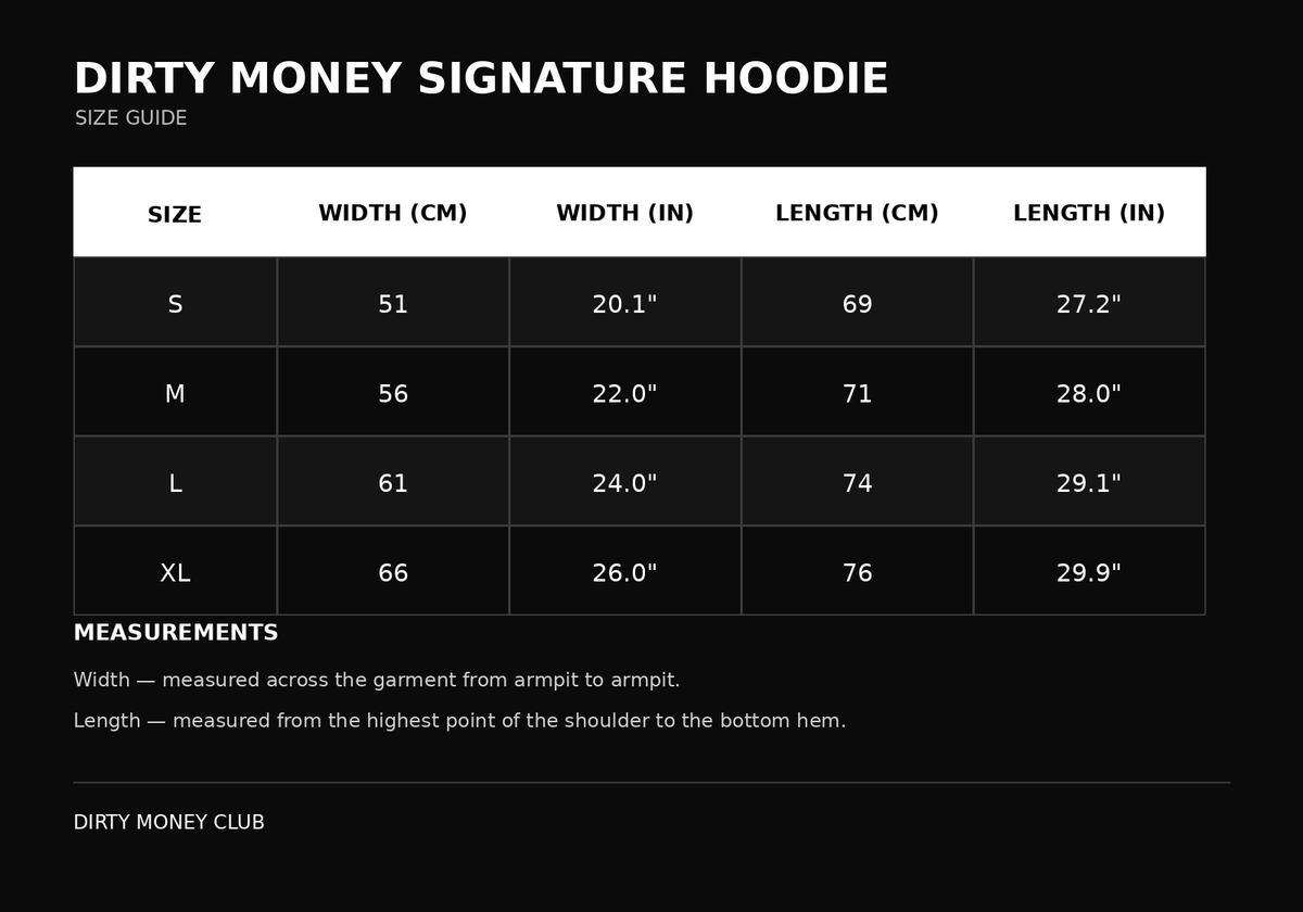 Dirty Money Club Signature Hoodie Black