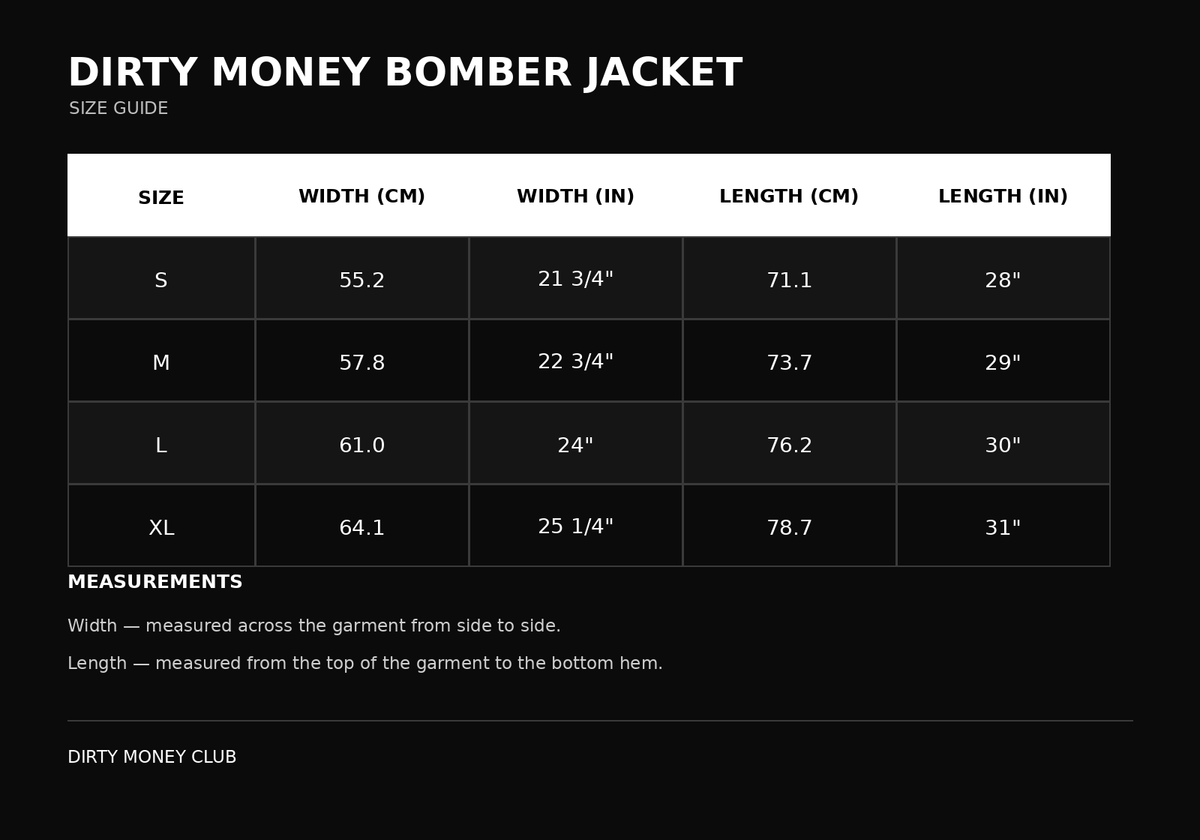 Dirty Money Club Premium Bomber Jacket – Black