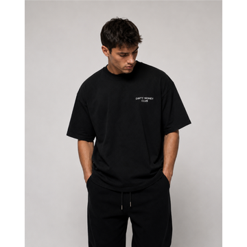 Dirty Money Club Heavy Cotton T-Shirt – Black